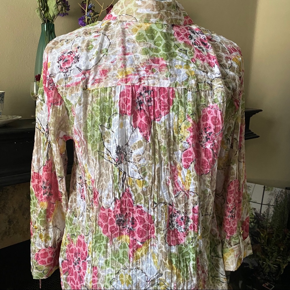 JM Collection Button Up Blouse - Picture 3 of 5